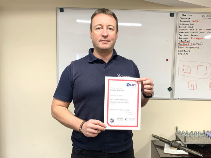 Purchasing Manager Andy Shorrock achieves Level 4 CIPS